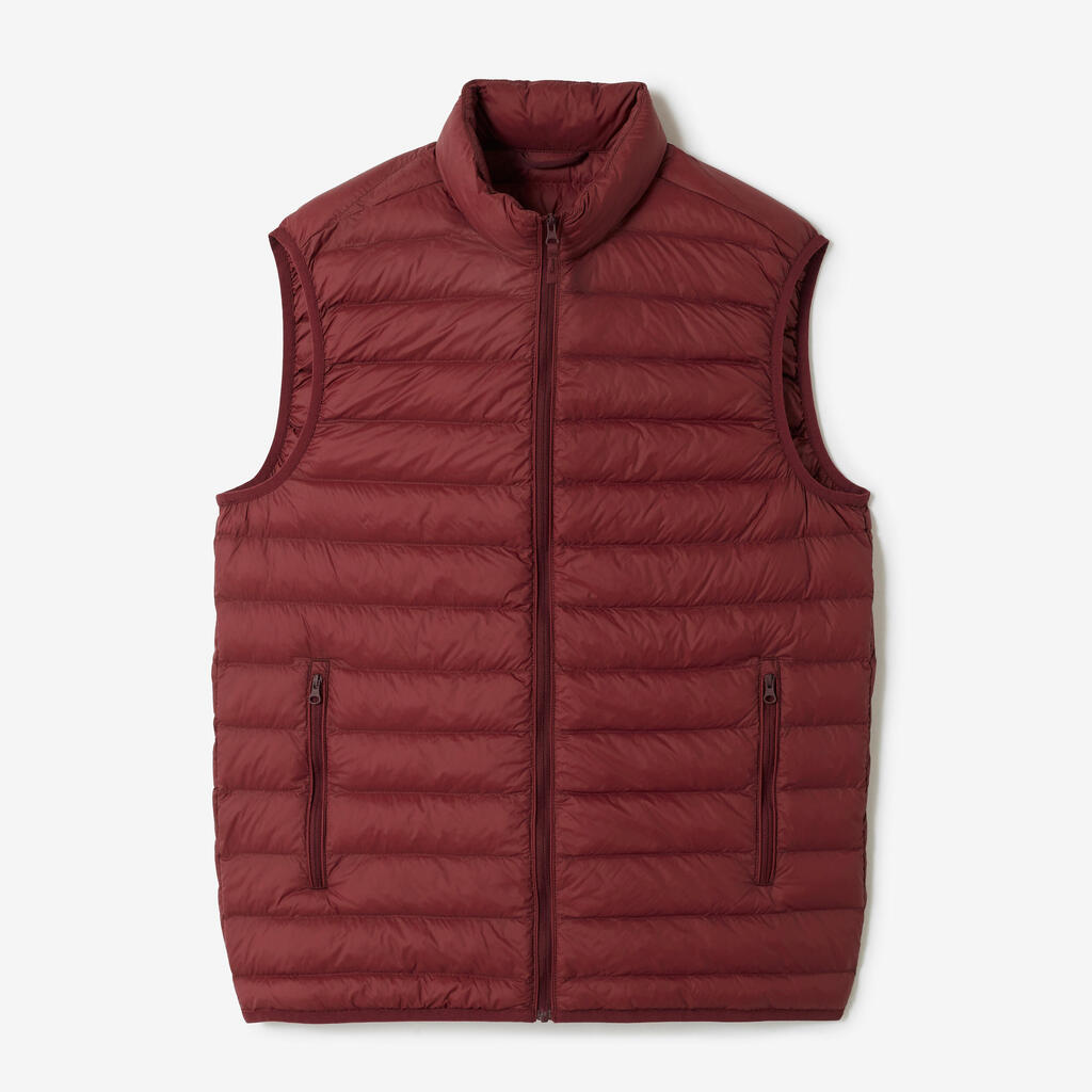 Men's golf sleeveless down jacket - MW500 burgundy